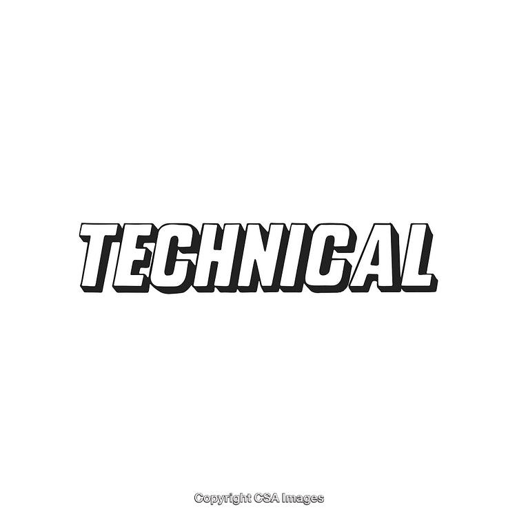 Bold Typographic Design Emphasizing the Word Technical in a Clean Layout