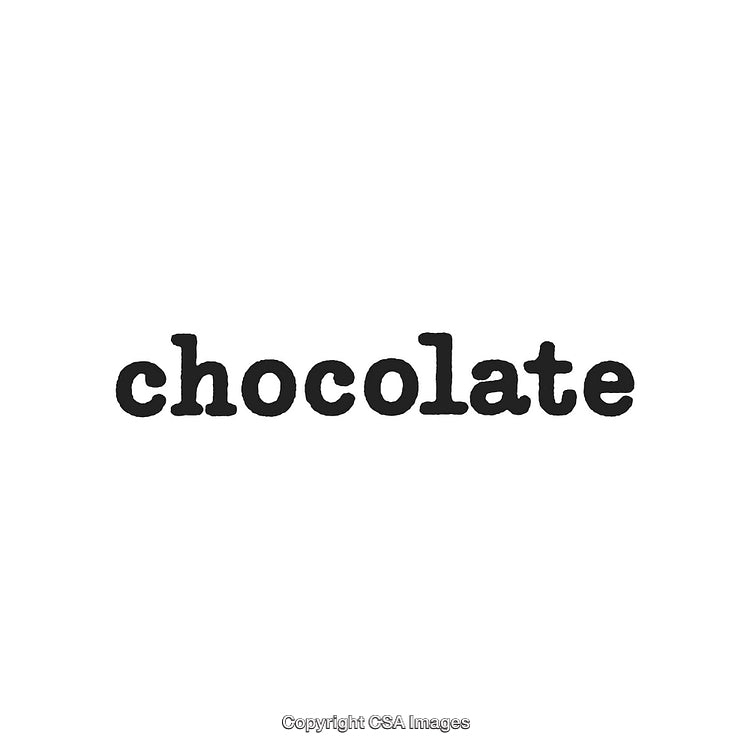 Black Retro-Style Text Of Chocolate on White Background