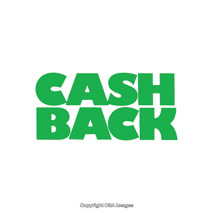 Green Cashback Text Display on White Background for Financial Themes