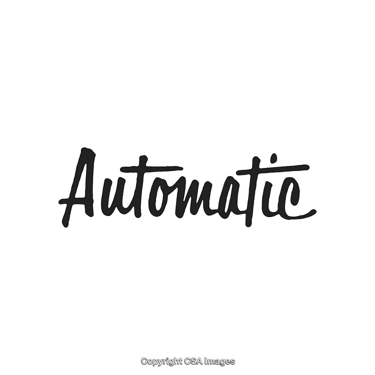 Elegant Calligraphy Word Automatic Script in Black Ink on White Background