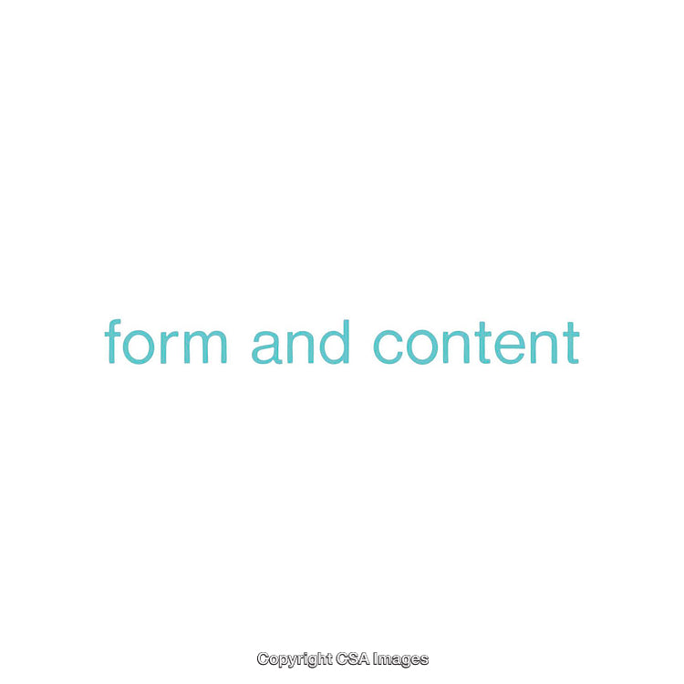 Minimalistic Typography Display with the Phrase 'Form and Content'