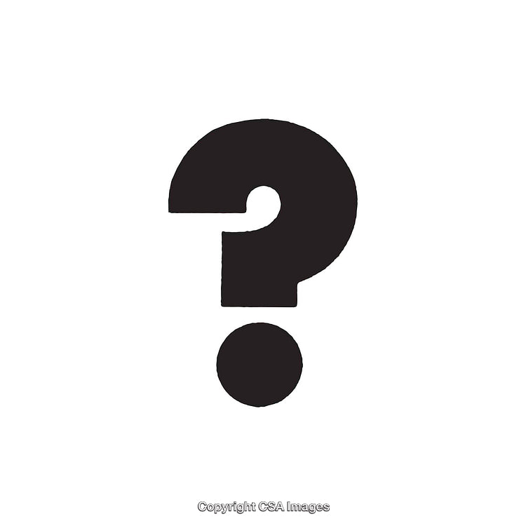 Black Question Mark Icon on White Background for Concepts and Ideas