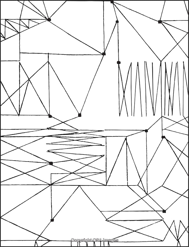 Abstract Black and White Geometric Line Pattern Background