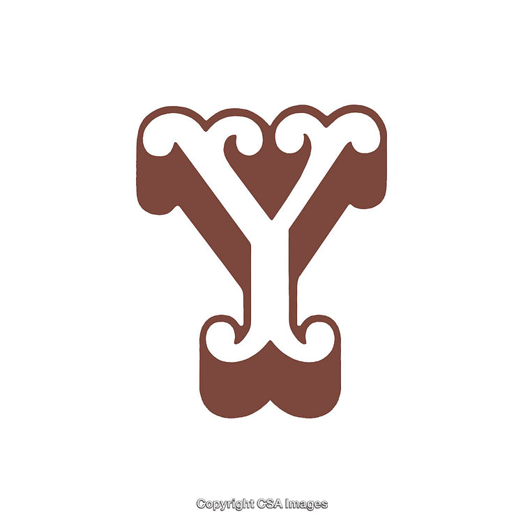 Elegant Decorative Design Featuring a Vintage Letter Y in Ornamental Style