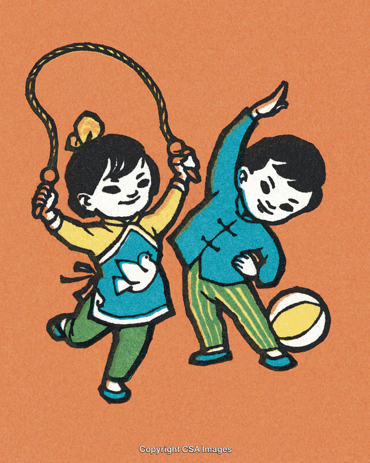 Two Children Playing
