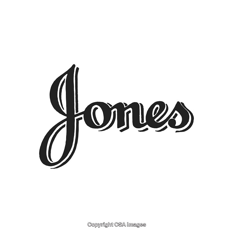 Hand-Drawn Vintage Typography with Black Text on White Background