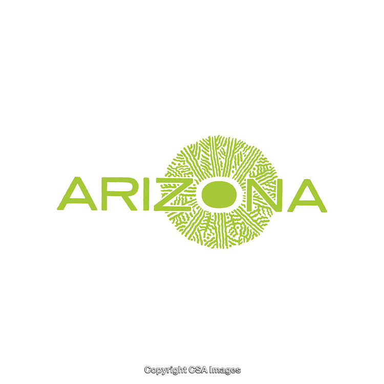 Minimalistic Green Arizona Logo with Sunburst Vector Design