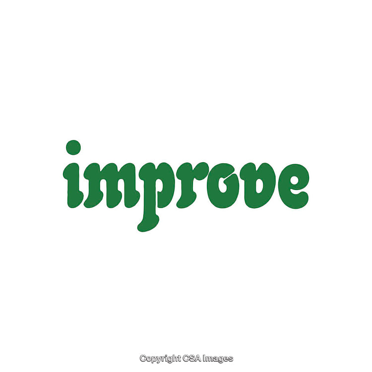 Green Text Spelling Improve in a Playful Typography Style