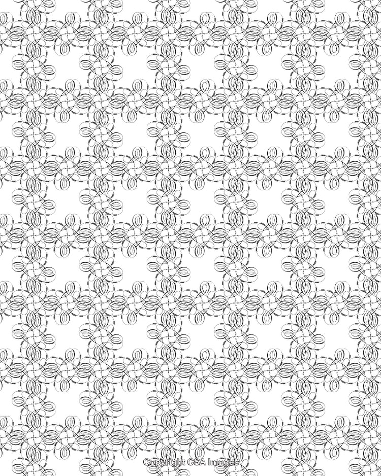 Intricate Black And White Geometric Pattern Background with Interwoven Details