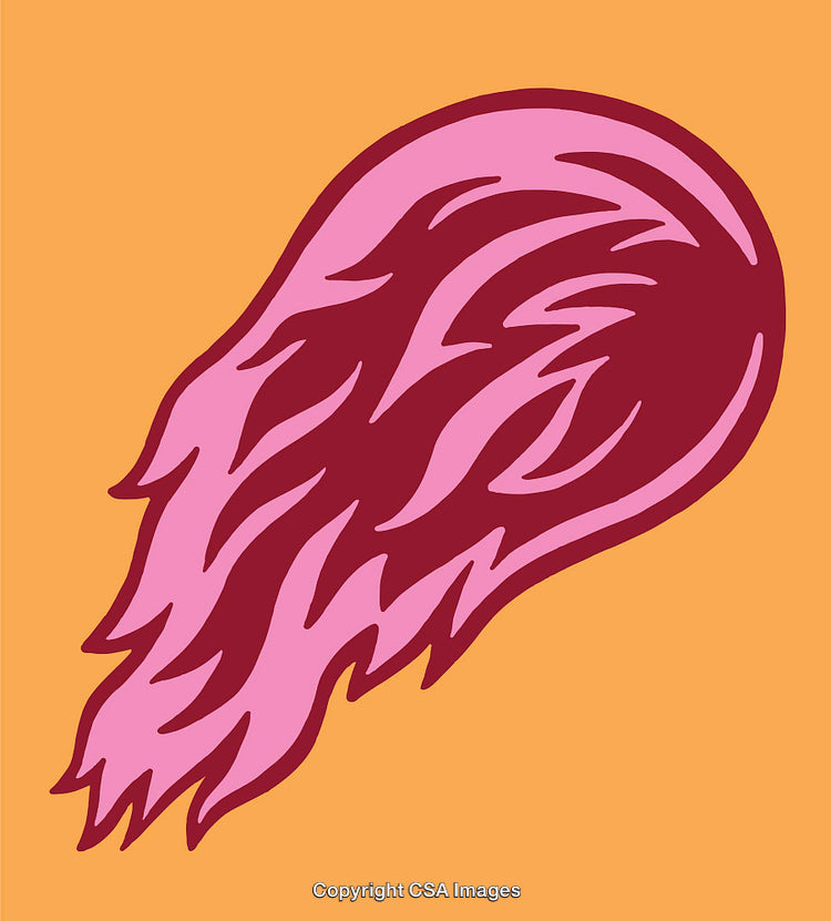 Abstract Line Art Illustration in Vibrant Pink and Orange Hues