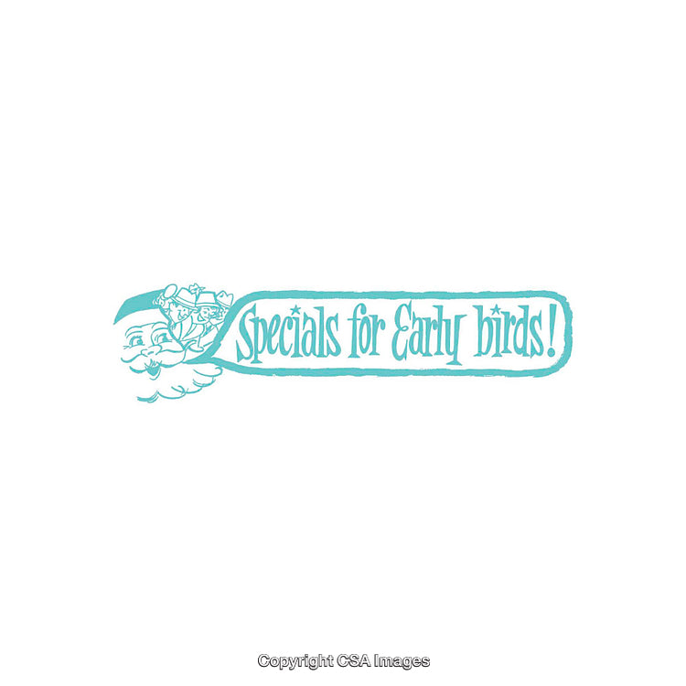Retro Styled 'Specials for Early Birds!' Marketing Banner Design