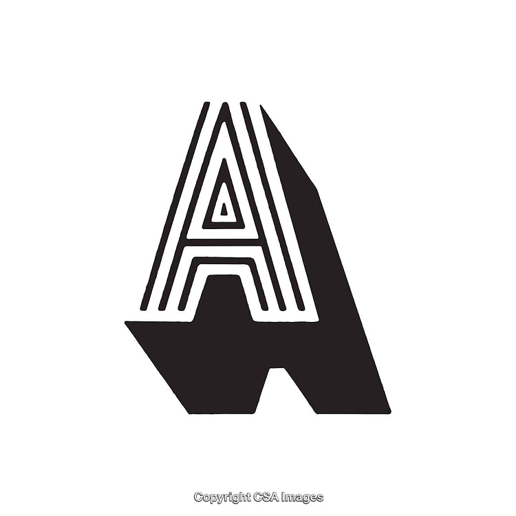 Bold Graphic Representation of the Letter A with a Modern Style