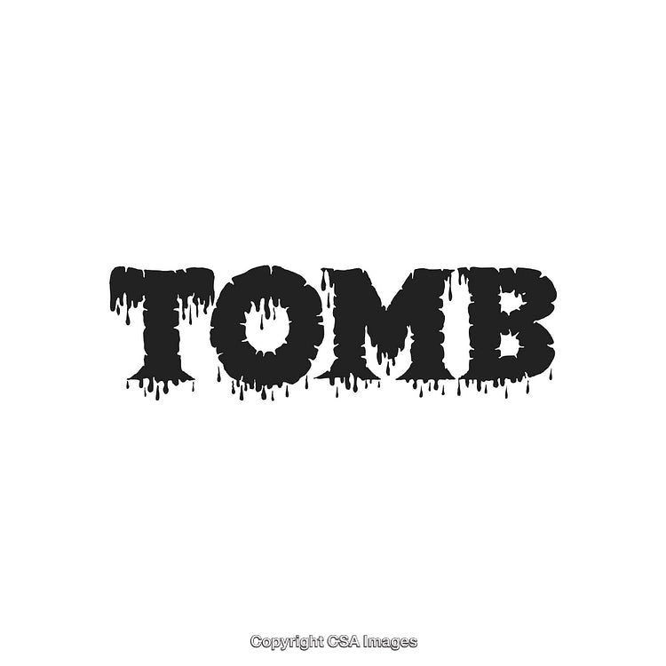 Dark Dripping Text Design With the Word 'Tomb' in Spooky Style