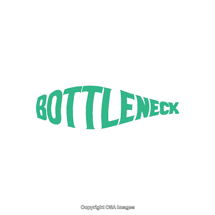 Stylized Green Bottleneck Text on White Minimalist Background