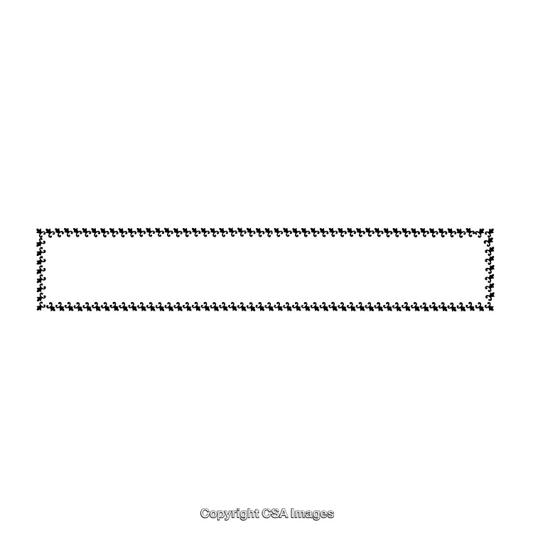 Black and White Decorative Border with Ornamental Pattern