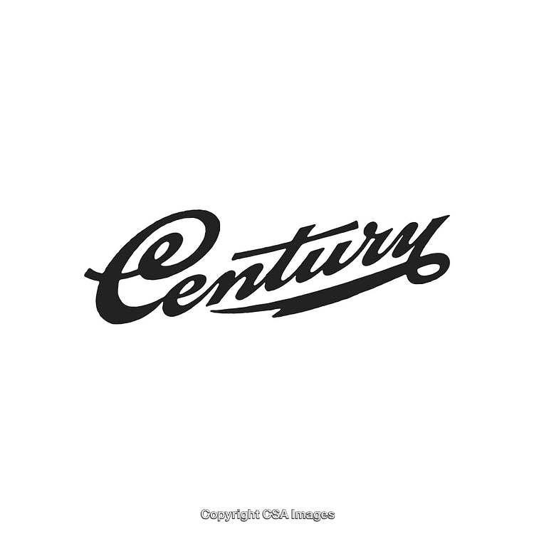 Century Script Logo in Black on a White Background