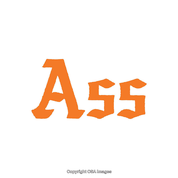 Bold Text Word Art Featuring Orange Typeface on White Background