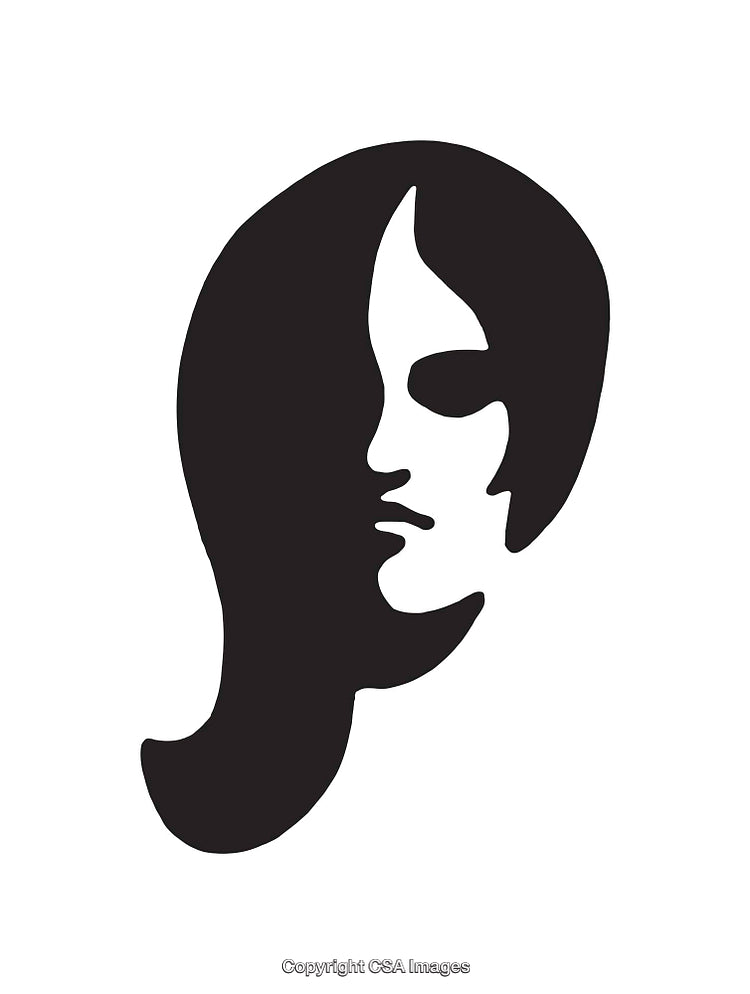 Minimalist Black and White Line Art Portrait Design