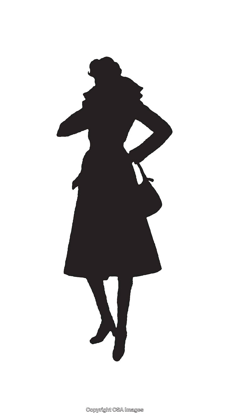 Silhouette of a Woman Standing in a Confident Pose