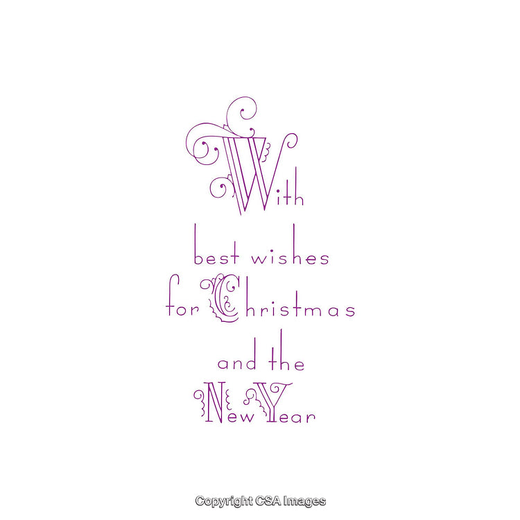 Elegant Christmas and New Year Greeting Text on White Background