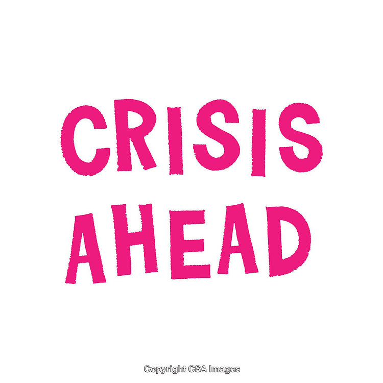 Bold Pink Warning Text on Crisis and Challenges Ahead