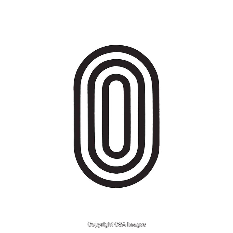 Minimalist Black and White Design of the Letter O Symbol