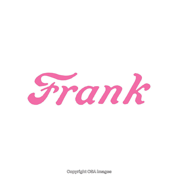 Bold Pink Script Text on Clean White Background