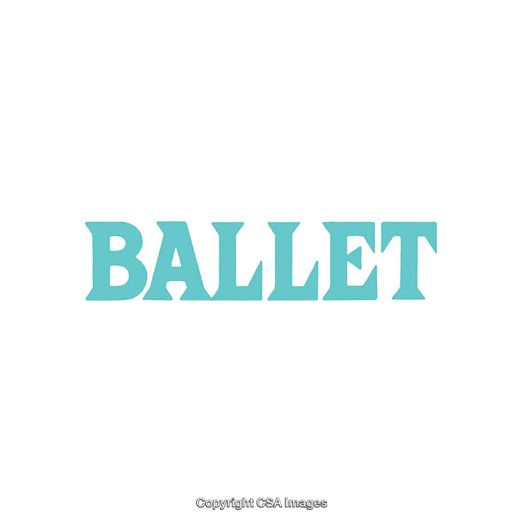 Turquoise Ballet Design Centered on White Background for Artistic Projects