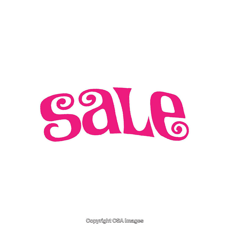 Bold Typography Pink Swirl Text Design for a Sale Promotion