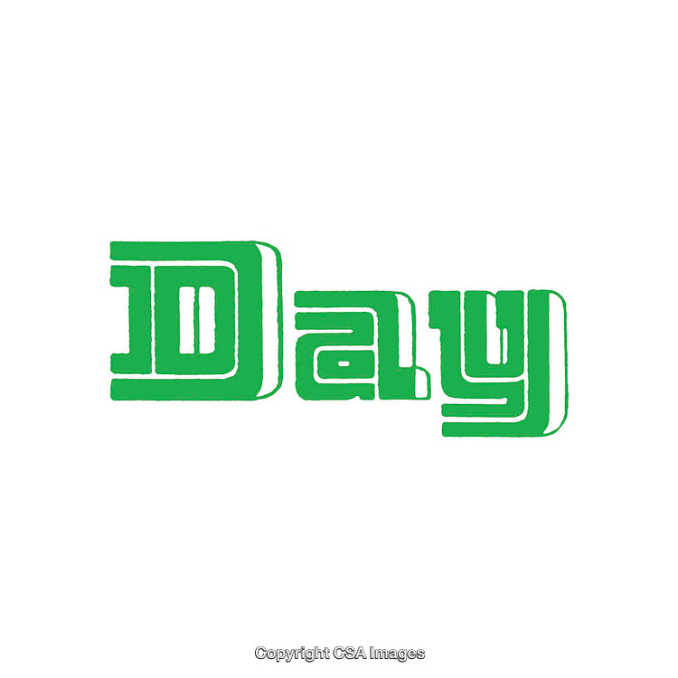 Distinctly Designed Green Text Artwork on a White Background