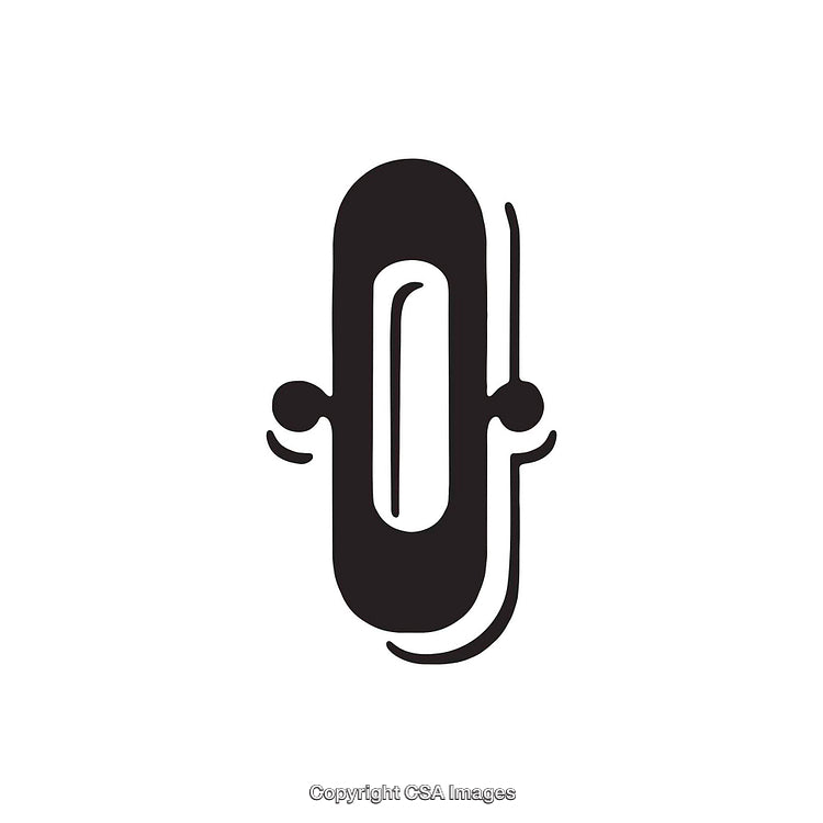 Stylized Black And White Abstract Representation of the Letter O