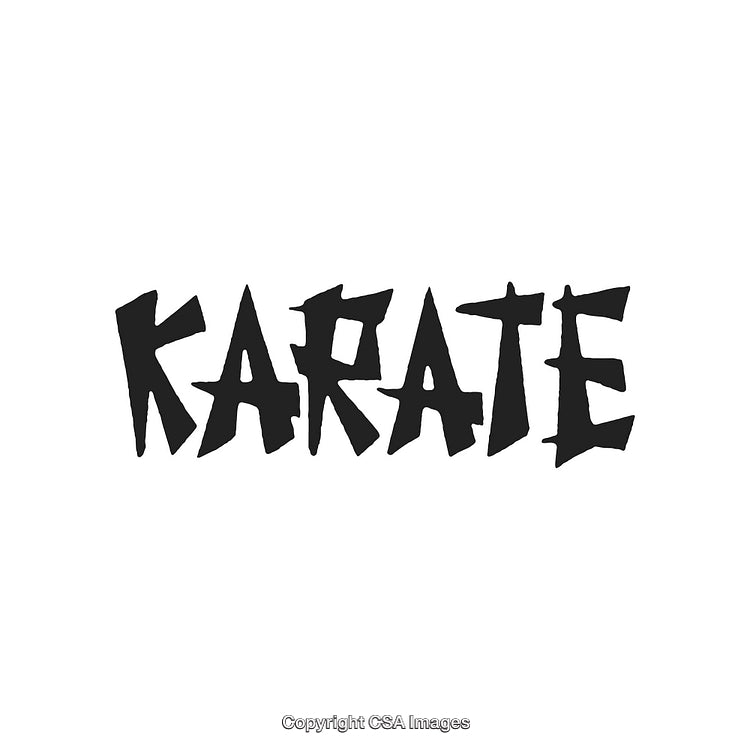 Karate Text Stylized Martial Arts Illustrated in Bold Design
