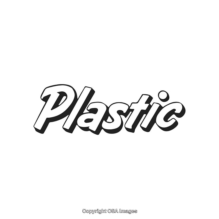 Bold Typography with the Word Plastic in Dynamic Font Style