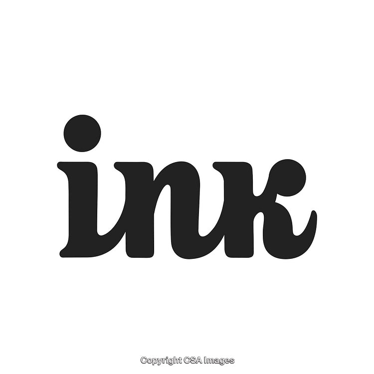 Bold Ink Typography Logo Design on White Background