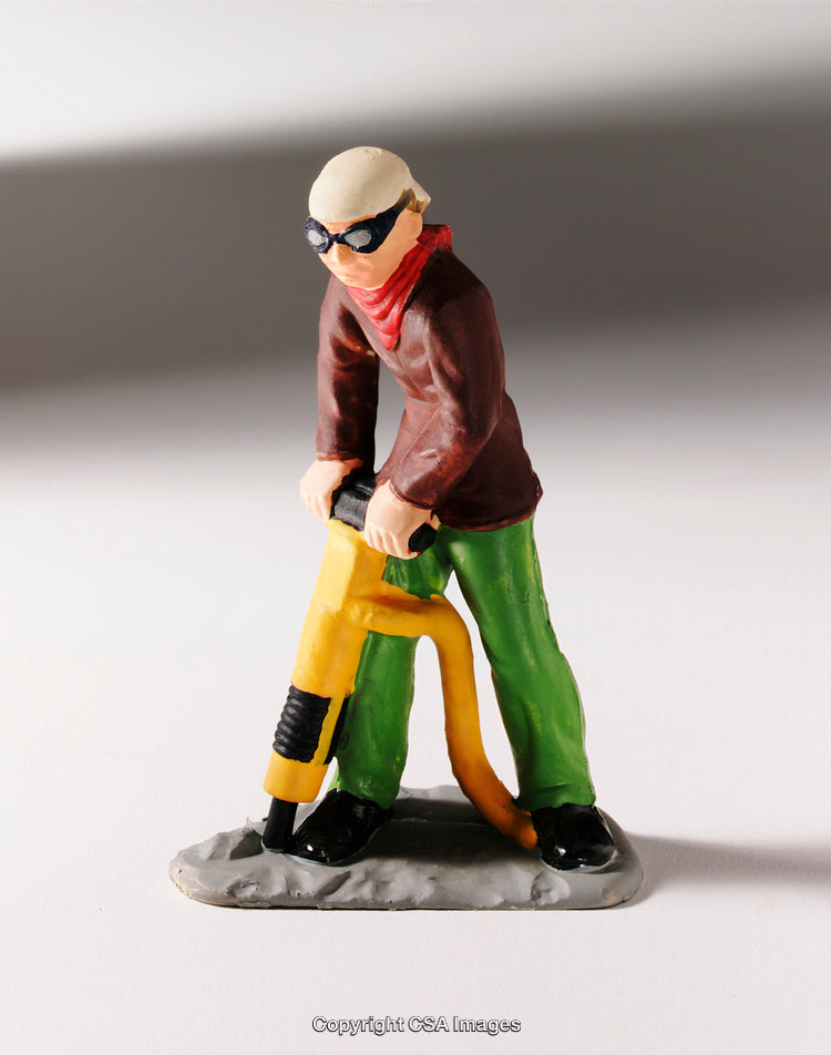 Toy Figure in Action Posing with Bright Colors and Dynamic Composition