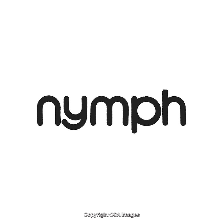Minimalistic Nymph Text Logo with Elegant Typography on White Background