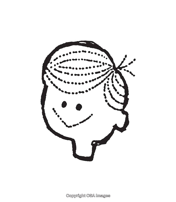 Smiling Cartoon Character Line Art With Simple and Playful Design