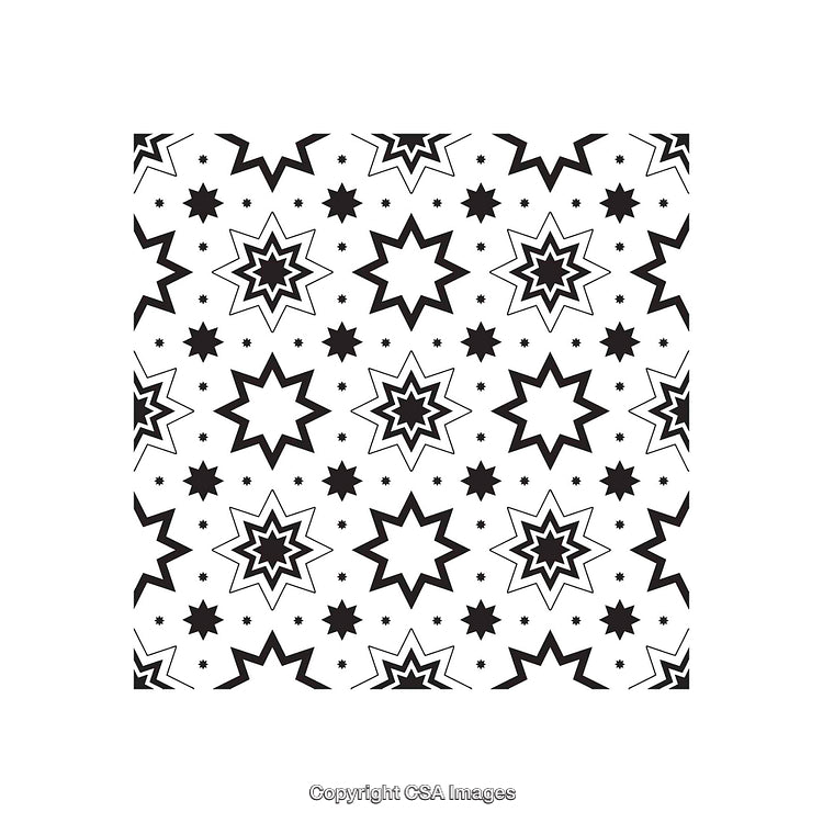 Black and White Star Pattern with Geometric Dingbats