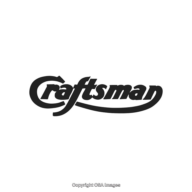 Stylized Black Craftsman Logo Design on White Background
