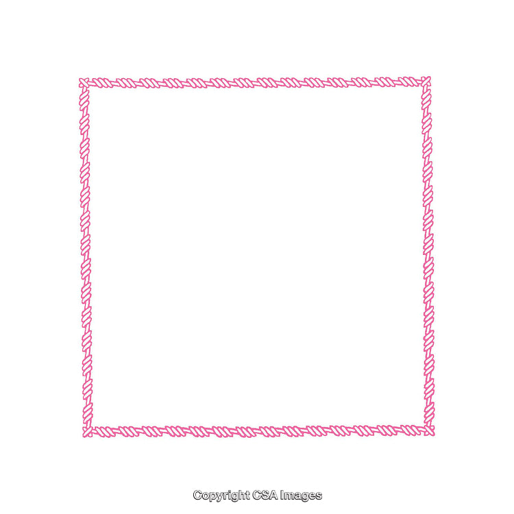 Pink Decorative Zigzag Frame on White Background for Minimalist Designs