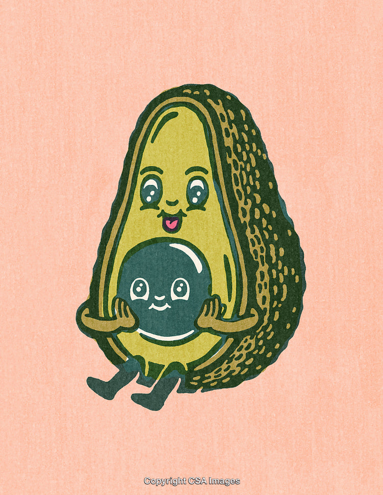 Cute Avocado Cartoon Illustration With a Happy and Playful Expression