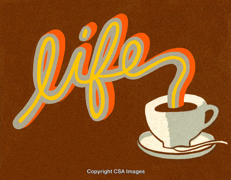 Retro Typography Design Featuring Coffee and Vibrant Text Effect
