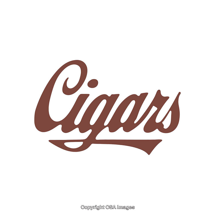 Elegant Brown Typography Featuring Word 'Cigars' on White Background