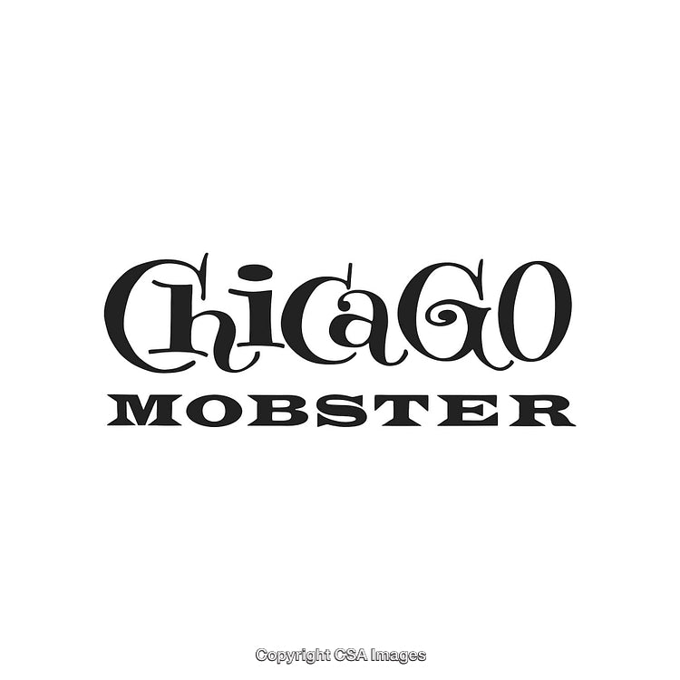 Chicago-Themed Typography Featuring Mobster Inspired Vintage Font Style Design