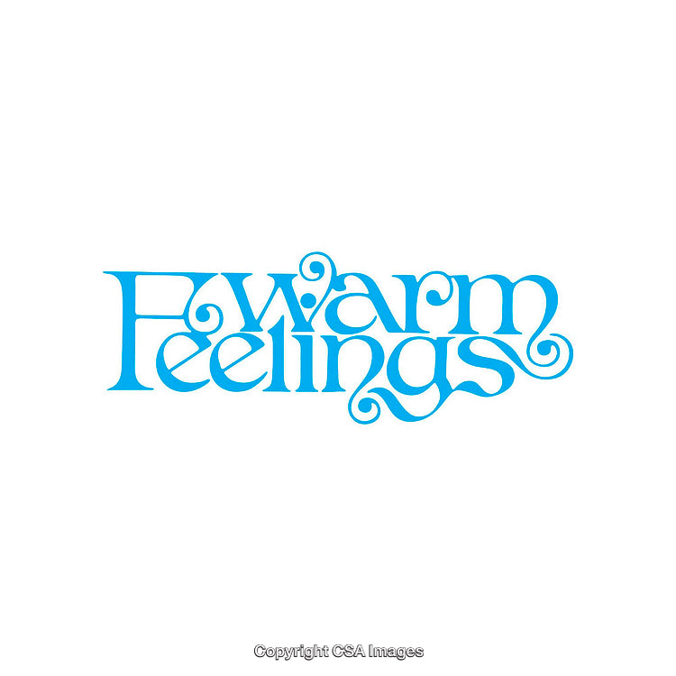 Stylish Decorative Typographic Artwork Conveying Warm Emotions and Positive Feelings