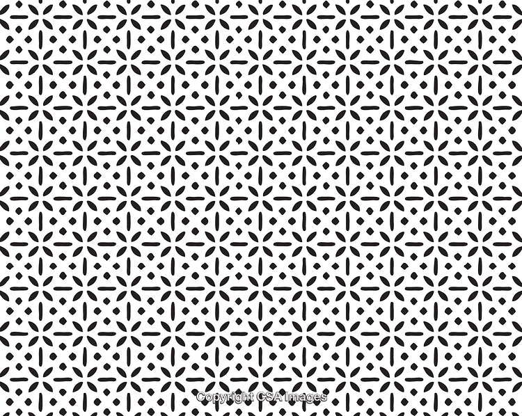 Abstract Black and White Geometric Pattern on Seamless Repeat Background