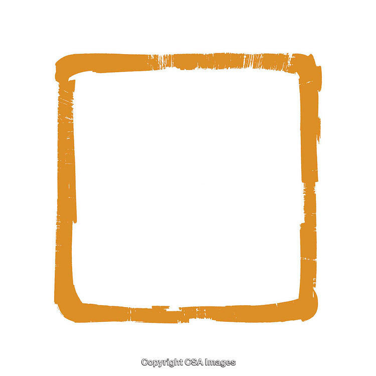 Bold Brushstroke Frame with a Rustic Painted Orange Effect