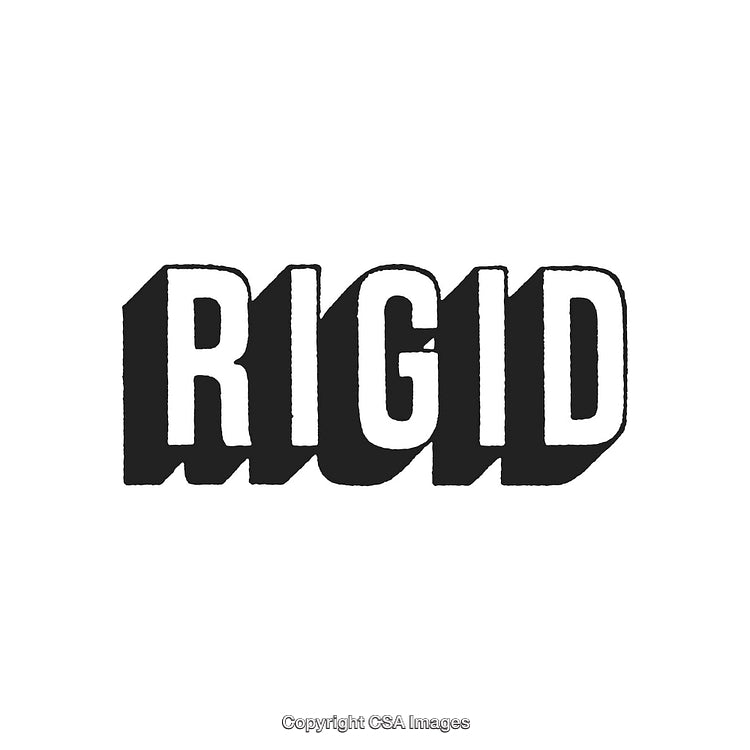 Rigid Typography Design With Bold Black and White Shadow Effect