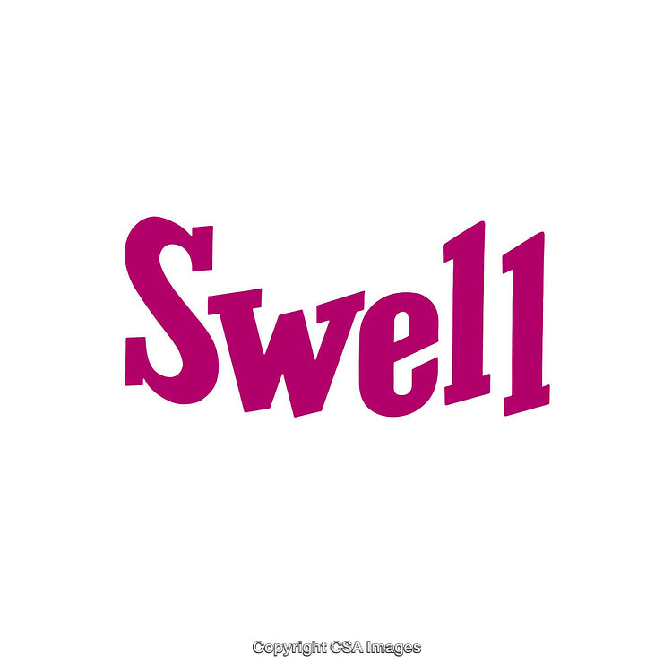 Bold Typography Design Featuring the Word 'Swell' in Vibrant Pink Color