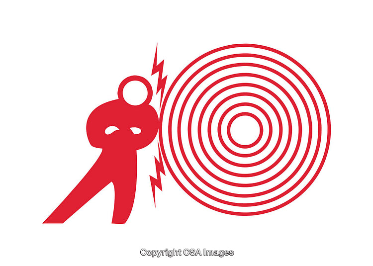 Red Symbolic Icon Showing Energy and Radiation Concepts